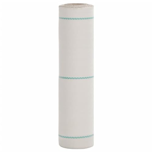 Mokuyary Membrane anti-mauvaises herbes PP blanche 0,5 x 150 m Maille contre les mauvaises herbes, tissu anti-mauvaises herbes, pour contrôle des mauvaises herbes, protection gazon artificiel