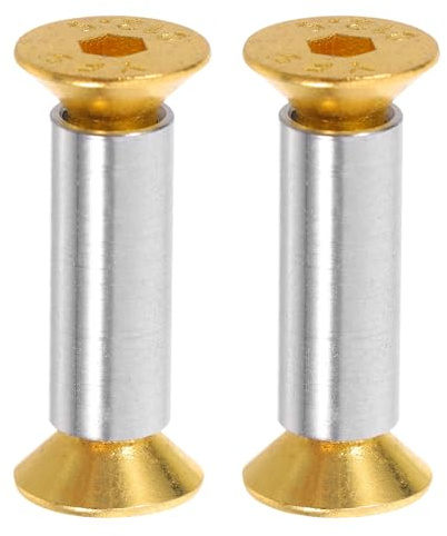 FELTECHELECTR Remaches de Latón de Cabeza Plana para Mangos de Cuchillo Tornillos Remachables para Reparación y Fabricación DIY Accesorios Resistentes para Fijación Segura de Mangos de