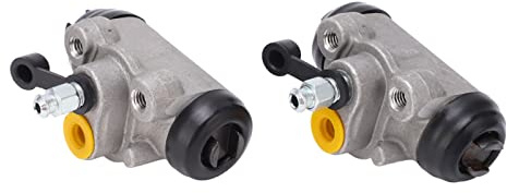 HELEVIA 1 par de Cilindros de Rueda de Freno 43092 1057 con Tornillos de Purga con Revestimiento Trivalente, Número OE 43092 1057, Pistón de Aleación, para Mule 500 KAF300 A1 1991,