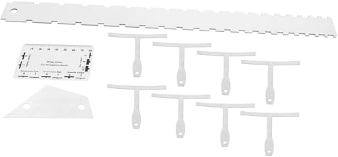 Zerodeko Kit de 12 Piezas para Mantenimiento de Guitarra Medidor de Acción de Cuerdas y Regla de Metal Portátil para Guitarra Acústica Eléctrico Color Plata