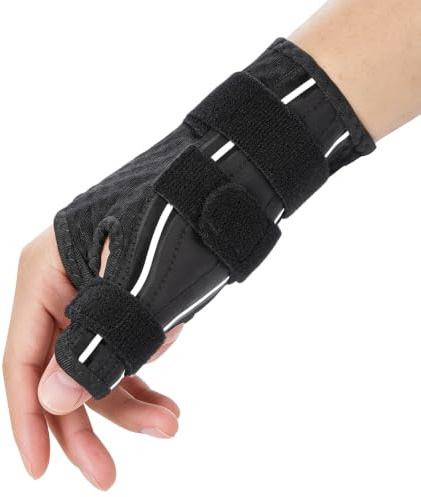 YIIFELL Muñequera Pulgar Ajustable, Ferula Rizartrosis Pulgar para Tendinitis Quervain, Artritis y Esguinces Alivio del Dolor - Mano Derecha e Izquierda Hombres y Mujeres