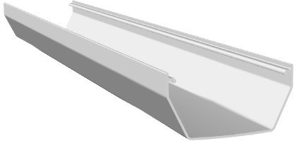 Square Guttering (2 x 2M) 4 Metres White