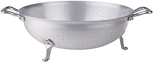 Pentole Agnelli FAMA1528 Colapasta a 3 Piedi, in Alluminio BLTF, con 2 Maniglie in Acciaio Inossidabile, 28 cm, Argento