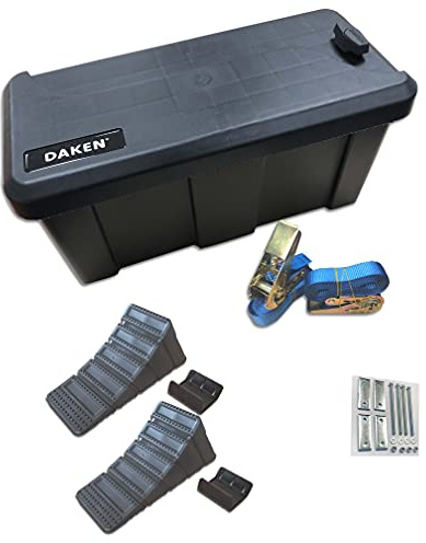 Set: Deichselkasten Staukasten+Safetytex 2 x Spanngurt+2x PKW/-Anhängerkeil