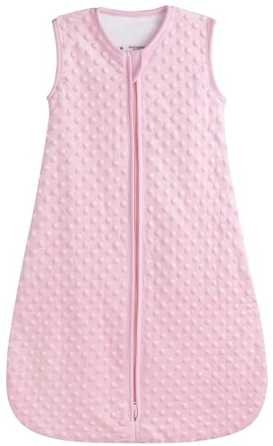 BABYINABAG Summer Model Baby Sleeping Bag and Sack, Plush Minky Dot, 1.25 Tog for Infants and Toddlers (Small (3-11 mos))