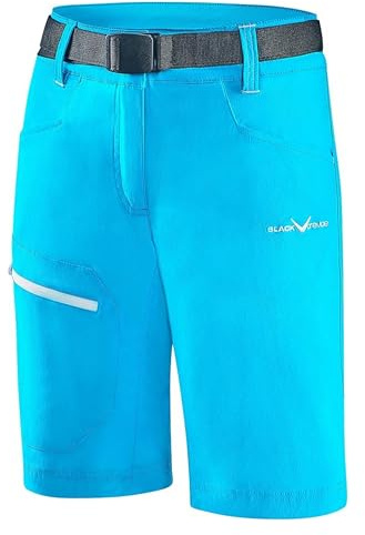Black Crevice Damen Trekking Shorts, Hawaiian Ocean/White, 42