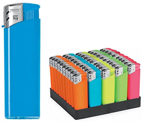 Accendini Personalizzati Fluo Regalo Aziendale Gadget Promozionali Pubblicitari Personalizzabili per Aziende Eventi Fiere Matrimonio Pubblicità Stampati con Logo Nome o Frase Piezoelettrici (50)