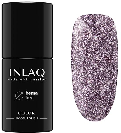 INLAQ® HEMA Free UV Nagellack Glitzer Shiny Signs Sammlung - Gel Nägel Glitzernd frei von Hema - Glitter Gellack UV Lack in Scorpio Farben - 6ml