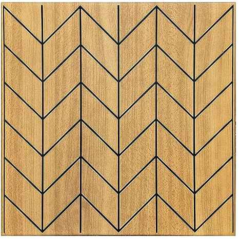 Deckenplatten Deckenpaneele 50x50cm Deckenverkleidung Holzoptik Holzimitat Polystyrol XPS Styropor Imitat Wandpaneelen 2-3mm stärke (6m², v3 05-CZ)