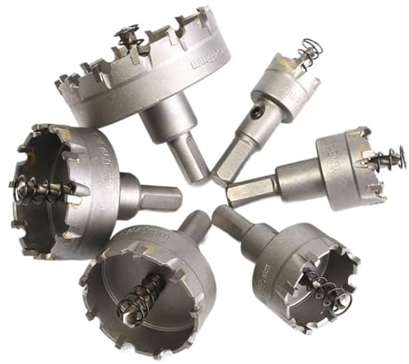 SBTRKT 16-teiliges 15–50 mm HSS-Lochsägen-Set, Wolframkarbidspitze, TCT-Kernbohrer, Lochsäge for Metall, Edelstahl, Fräser, Lochöffner