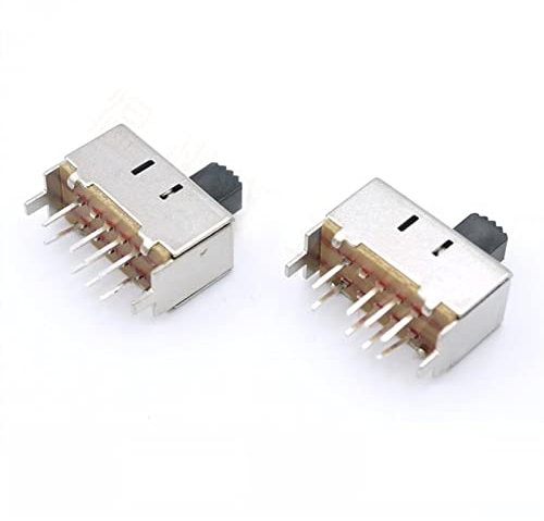 Interruttori a levetta 10PCS Micro Mini Interruttore a levetta Pulsante 8 PIN 3 Posizione 2P3T Interruttore a levetta Doppio interruttore scorrevole verticale Interruttore a scorrimento ZMGXDITA