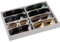 Frebeauty Sunglass Organiser,Velvet Glasses Organiser,8-Slot Sunglasses Tray for Drawer,Men's/Women's Sunglasses Box,Sunglass Holder,13.3 x 9.6 x 1.5 Inches,Eyeglass/Eyewear Display Tray(Grey)