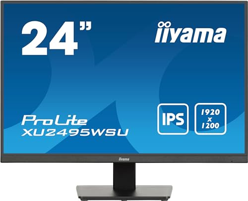 Ecran iiyama Prolite XU2495WSU-B7, 24.1 Ultra Mince, IPS, 1920x1200, 4ms, 300cd/m², 1000:1, 1xHDMI, 1xDisplayPort, USB HUB (3x3.2; 1xC 15W), Haut-parleurs, VESA, i-Style Colour