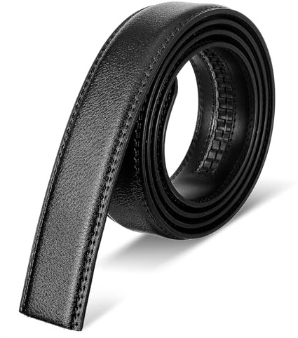 Andibro Ceinture Automatique à Cliquet pour Homme en Cuir Sans Boucle - 35 mm de Large, Ajustable pour Vêtements, Jeans