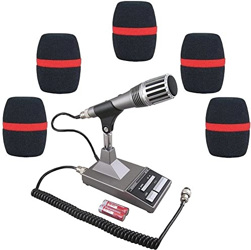Genérico Paravientos de micrófono para Kenwood MC-60A Micrófono de Escritorio, Uso Externo, Colores de Negro, 5 Piezas