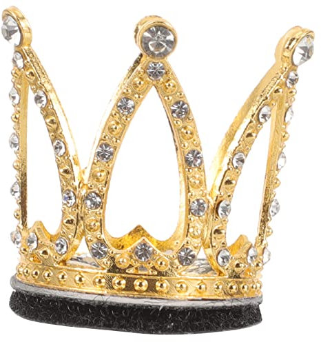 BELLIFFY Helmdekoration Kronenhelmzubehör Mit Strass Universell Kompatibel Für Motorrad Und Skihelme Goldfarbene Kleiner Krone Langlebig Und Auffällig Outdoor Helm Accessoire Für Mädchen
