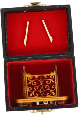 STOBAZA Miniatur Dulcimer Modell Realistisches Musikinstrument Filigrane Dekorative Handwerkskunst Kleiner Hackbrett Schmuck Für Schreibtisch Und Wohnraum