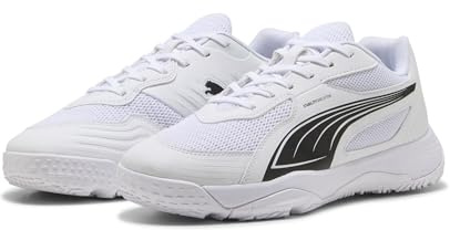 PUMA SOLARFLASH III JR, Indoor Court Shoe, White Black, 37 EU