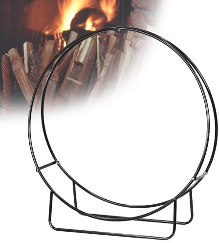 Naturalpowev Kaminholzregal, Holzscheithalter, Holzaufbewahrung, Holzregal für Innen/Außen für Brennholz, wasserdichter, rostfreier, Stabiler Brennholzhalter und Kamin-Organizer,40in