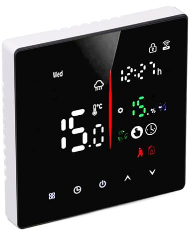 Termostato WiFi Inteligente, Control Digital de Temperatura, Inalámbrico de Calefacción y Refrigeración, 115V, Unidad de Aire Acondicionado Mini Split Inverter 19 Seer, 12,000