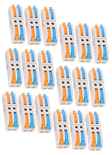 CHILDWEET 18pcs Wire Connectors Kit, Nylon Copper Lever Connectors for Hard and Soft Cables, Insulated Splicing Blocks for Home Electrical Projects and Automotive Use