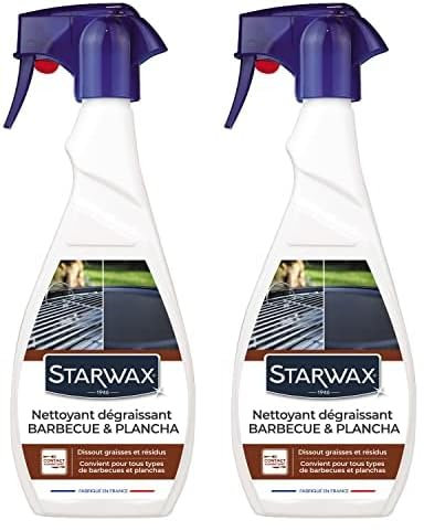 STARWAX Nettoyant dégraissant pour Plancha et Barbecue 500ML -Idéal pour dissoudre Les Graisses cuites et Les dépôTS huileux, Taille Unique, Voir descriptif (Lot de 2)