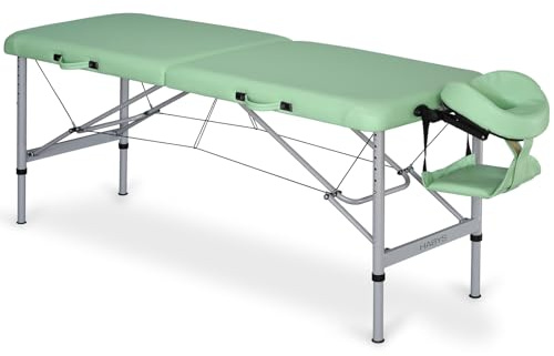 HABYS Aero Massageliege – Ultraleicht & Mobil | Aluminiumgestell, Fast Lock, 2D-Kopfstütze, Vinyl Flex Bezug