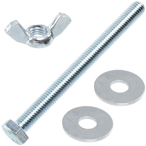 AERZETIX - Juego de 10 tuercas de mariposa M8 + 20 arandelas planas anchas M8 + 10 pernos de cabeza hexagonal M8x90 mm - acero