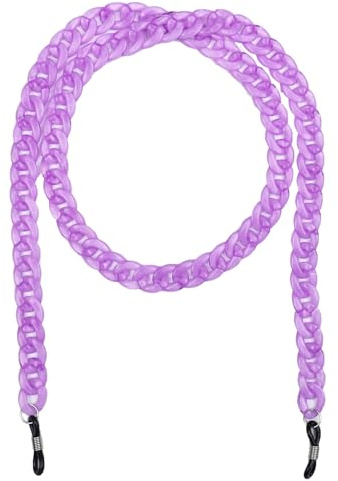 Eyglajdd Brillenkette Acryl mit Gliedern für Damen, Leichtes Lesebrillenbänder, Brillenband, Brillenhalter, verstellbare Anti-Rutsch, modisches Accessoire