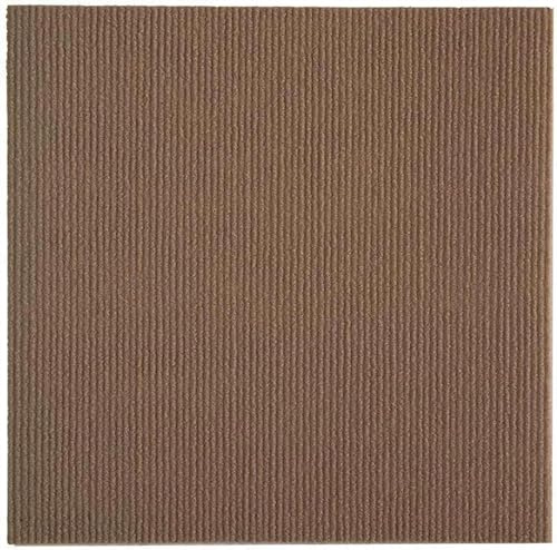 GPDNBIEU, Losetas de Alfombra 12x12 Pulgadas, baldosas Antideslizantes y Resistentes, Suelo cuadradas Lavables DIY, for el hogar, Oficina Comercial(Brown,4pcs)