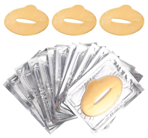 Veemoon Maschera in Gel per la Cura delle Labbra 25 Pezzi Cuscinetti Idratanti Antirughe Trattamento Nutriente Maschera Labbra Rinfrescante per Uso Notturno e Pelle Delicata