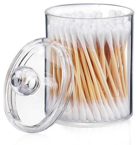Bomullspadhållare - , Storlek: ca 7 x 10,5 cm, dispenser för akrylbomullspinne, stora användningsområden | bärbar design, apoteksburkset, groddhållare för tamponger
