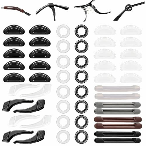 GZLANYA 26 Pairs Silicone Glasses Anti-Slip Grips - Ear Hooks & Nose Pads, Stop Glasses Slipping Down Nose, No More Pushing Up, for Sports Running Gym & Mask, Invisible Comfort Fit for All Eyewear
