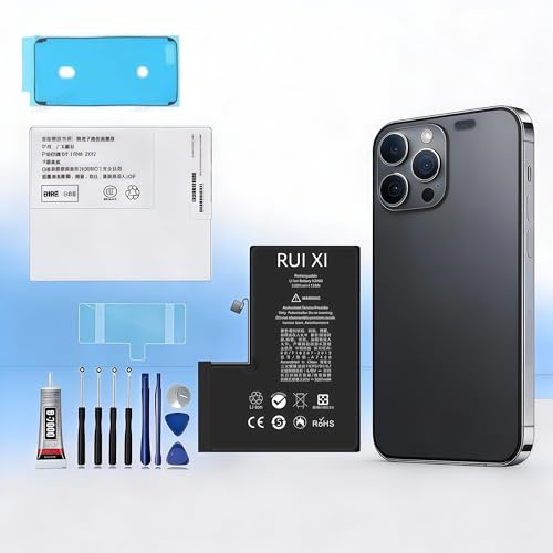 Batterie RUI XI compatible pour iPhone 12/12 Pro/12 Pro Max/12 Mini + Outils gratuits (Pour iPhone 12 Pro Max)