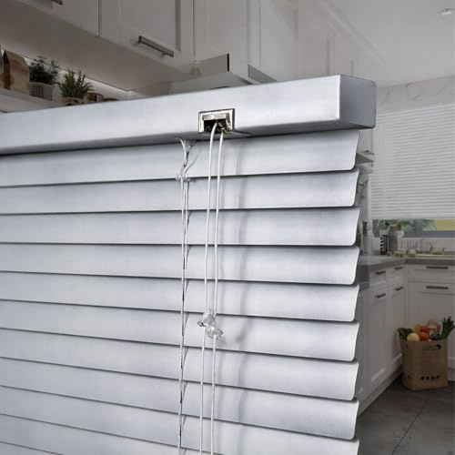 Veneziana in Alluminio per Finestre, Tende Veneziane da Interno Persiane Veneziane Orizzontali Privacy 25mm Lamelle, Protezione Dalla Luce e Ai Raggi Solari, per Casa Interno Ufficio(145x80cm)
