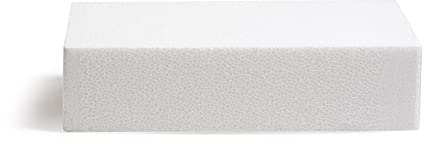 Decora 0174023 TORTEN-Dummy, RECHTECKIG, AUS STYROPOR 20X30X7,5H cm, 20 x 30 x 7.5 cm