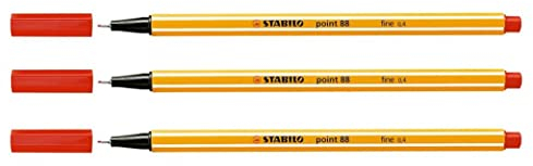 Feinschreiber STABILO point 88®, rot, Strichstärke 0,4mm