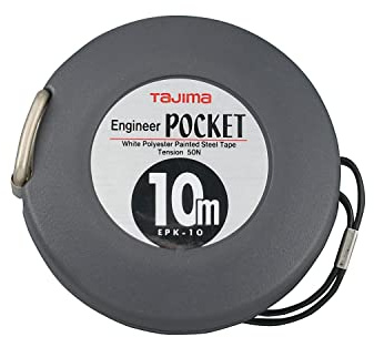 Tajima EPK10MW Engineer Pocket Mesure longue 10 m/10 mm, Gris