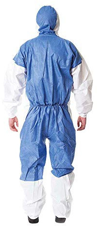 3M 4535L Schutzanzug, Typ 5/6, Größe L, Weiß/Blau