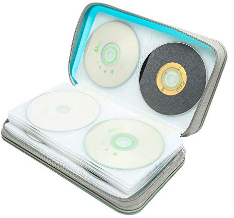 Gadget Hoppa - Funda de plástico para CD y DVD (Capacidad para 40 o 80 CD, MP3, vídeo, CD, películas, BLU Ray, Juegos de Consola de Juegos, Discos de DJ)