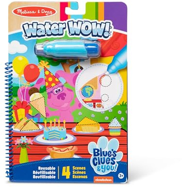 Melissa & Doug |Blue's Clues & You | Water Wow! - Aktivitätenblock mit Formen zum Ausmalen mit Wasser für Reisen