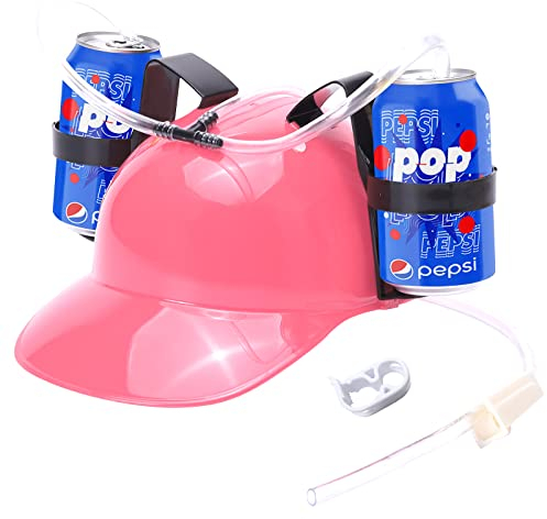 SMOQIO Beer Helmet, Anti Thirst Drinking Helmet with Can Hodler for Beer and Soda Party Games