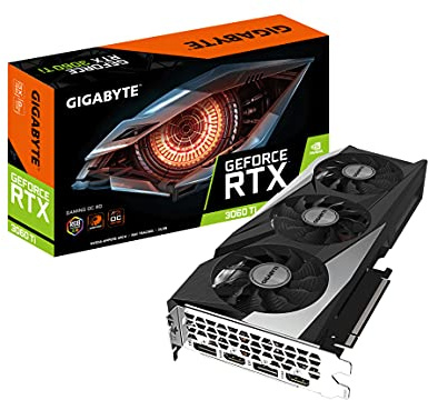 Gigabyte - Tarjeta gráfica GeForce RTX 3060 Ti Gaming OC 8G (REV2.0), 3 ventiladores WINDFORCE, LHR, 8 GB 256 bits GDDR6, GV-N306TGAMING OC-8GD REV2.0