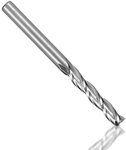 Drill Bit 3.175mm Shank Flat Milling Cutter 3 Flute CNC Router Bit for Aluminum Cutting Spiral Milling Bit,3.175x3.175x8