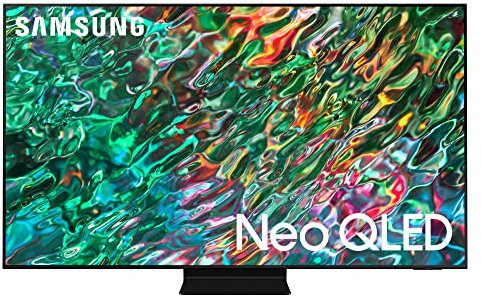 Samsung TV Neo QLED QE43QN90BATXZT, Smart TV 43 Serie QN90B, Neo QLED 4K UHD, Alexa e Google Assistant integrati, Titan Black, 2022, DVB-T2