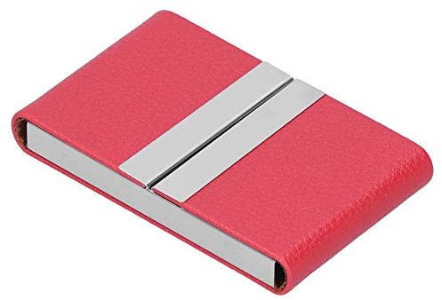 OKAT Visitenkartenetui, Visitenkartenetui aus hochwertigem Aluminium und PU-Leder Ausgezeichnete Qualität und Haltbarkeit für Meetings auf Reisen(rot, 400#)