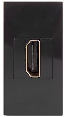 Maclean MCE720B HDMI Socket Outlet Modular Wall Outlet Flush Mount (HDMI socket, Black)
