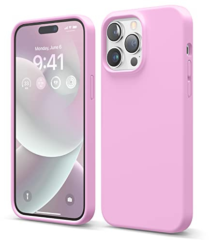 elago Cover Silicone Liquido Custodia Compatibile con iPhone 14 Pro Max Case (6.7), Silicone Premium, Protezione - Cover Antiurto a 3 Strati, Custodia Morbida Microfibra Antigraffio (Fucsia)
