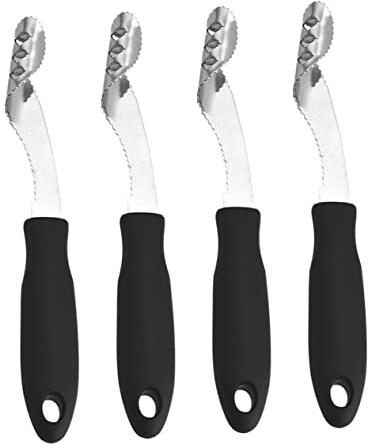 DOITOOL Detorsolatore di Peperoncino in Acciaio Inossidabile 4 Pezzi, Strumento Pratico e Resistente per Rimuovere Semi da Peperoni e Mele, per Cucina