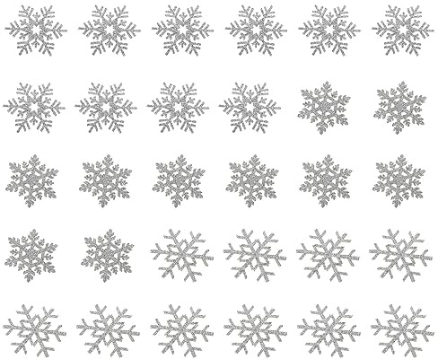 SEWACC 30stücke Aufbügler Schneeflocke Zum Aufbügeln Und Aufnähen Für Kleidung Diy Weihnachtsmotiv Applikation Dekorativ Mit Schnee-aufnäher Für Bastelprojekte